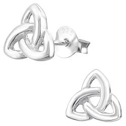 EYS JEWELRY Ohrstecker Damen Keltischer Dreiecks-Knoten Trinity 925 Sterling Silber Damen-Ohrringe von EYS JEWELRY