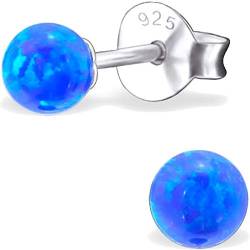 EYS JEWELRY Ohrstecker Damen Perlen 925 Sterling Silber Opal Pacific Blue Damen-Ohrringe von EYS JEWELRY