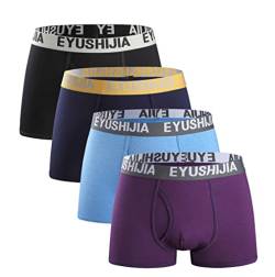 EYUSHIJIA Bequeme Herren-Boxershorts, 4er-Pack, Offener Hosenschlitz, X-Large von EYUSHIJIA