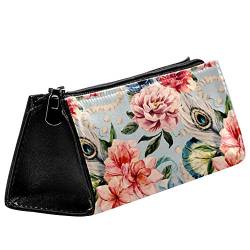 EZIOLY Aquarell Blumen Stift Tasche Schreibwaren Beutel Bleistift Tasche Kosmetiktasche Tasche Kompakte Reißverschlusstasche von EZIOLY