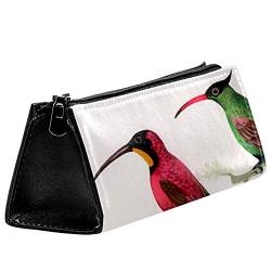 EZIOLY Aquarellmalerei von Vögeln Stifttasche Schreibwaren Beutel Bleistift Tasche Kosmetiktasche Kompakte Reißverschlusstasche von EZIOLY