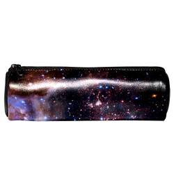 EZIOLY Far Away Galaxy Stars Nebula Leder Stift Bleistift Fall Münze Geldbörse Tasche Kosmetik Make-up Tasche für Schule Arbeit Büro von EZIOLY