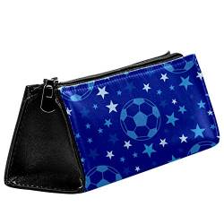 EZIOLY Fußball Fußball unter den Sternen Stift Tasche Schreibwaren Beutel Bleistift Tasche Kosmetiktasche Tasche Compact Zipper Tasche von EZIOLY