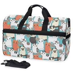 EZIOLY Reisetasche für Katzen, Kätzchen, Reisetasche, Übernachtung, Wochenendtasche für Herren und Damen von EZIOLY