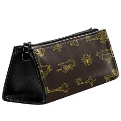 EZIOLY Vintage Schlösser und Schlüssel Stift Tasche Schreibwaren Beutel Bleistift Tasche Kosmetiktasche Tasche Compact Zipper Tasche von EZIOLY