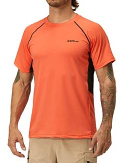 Herren-Bade-Shirts, Rashguard, Sommer, LSF 50+, UV-Sonnenschutz, Angeln, Strand, Shirts für Männer, schnell trocknend, kurze Ärmel (Weiß, M) von EZRUN