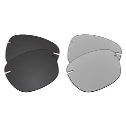 EZReplace Ersatzgläser für Maui Jim Lighthouse MJ423–65 mm Sonnenbrille (polarisierte Gläser) – passend für Maui Jim Leuchtturm-Rahmen (Carbon Schwarz + Metall Silber), Carbon Schwarz + Metall von EZReplace