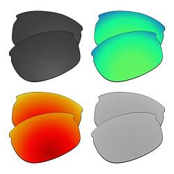 EZReplace Ersatzgläser für Oakley Commit SQ OO9086 Sonnenbrille (polarisierte Gläser) – passend für Oakley Commit SQ Rahmen (Carbon Black+Spring Green+Fire Red+Metal Silver), Carbon Schwarz + Spring von EZReplace