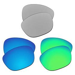 EZReplace Ersatzgläser für Oakley Enduro OO9223 Sonnenbrillen (polarisierte Gläser) - Passend für Oakley Enduro Rahmen (Metallsilber+Eisblau+Frühlingsgrün) von EZReplace