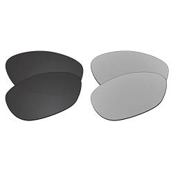 EZReplace Ersatzgläser für Oakley Fives 2.0 Sonnenbrille (polarisierte Gläser) – passend für Oakley Fives 2.0 Rahmen (Carbon Black + Metal Silver), Carbon Schwarz + Metall Silber, Einheitsgröße von EZReplace