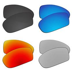 EZReplace Ersatzgläser für Oakley Fives Squared Sonnenbrillen (polarisierte Gläser) - Passend für Oakley Fives Squared Rahmen (Kohlenschwarz+Eisblau+Feuerrot+Metall Silber) von EZReplace