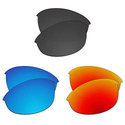 EZReplace Ersatzgläser für Oakley Half Jacket 2.0 OO9144 Sonnenbrillen (polarisierte Gläser) - Passend für Oakley Half Jacket 2.0 Rahmen (Karbonschwarz+Eisblau+Feuerrot) von EZReplace