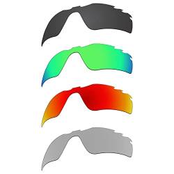 EZReplace Ersatzgläser für Oakley Radar Path Vented Sonnenbrillen (polarisierte Gläser) - Passend für Oakley Radar Path Vented Rahmen (Kohlenschwarz+Frühlingsgrün+Feuerrot+Metall Silber) von EZReplace