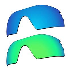 EZReplace Ersatzgläser für Oakley Radar XL Sonnenbrille (polarisierte Gläser) – passend für Oakley Radar XL Rahmen (eisblau + federgrün), Eisblau + Frühlingsgrün, Einheitsgröße von EZReplace