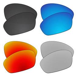 EZReplace Ersatzgläser kompatibel mit Arnette Grip Tape AN4246 Sonnenbrille (polarisierte Gläser) – passend für Arnette Grip Tape Rahmen (Carbon Black + Ice Blue + Fire Red + Metall Silber), Carbon von EZReplace