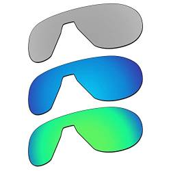 EZReplace Gläser Ersatz für Oakley CMDN OO9467 Sonnenbrille (polarisierte Gläser) – passend für Oakley CMDN Rahmen (Metall, Silber, Eisblau, Federgrün), Metall Silber + Eisblau + Frühlingsgrün, von EZReplace
