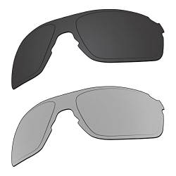 EZReplace Gläser Ersatz für Oakley EVZero Path OO9308 Sonnenbrille (polarisierte Gläser) – passend für Oakley EVZero Path Frame (Carbon Schwarz + Metall Silber), Carbon Schwarz + Metall Silber, von EZReplace