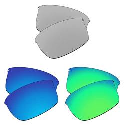 EZReplace Gläser Ersatz für Oakley WireTap Sonnenbrillen (polarisierte Gläser) – passend für Oakley WireTap Rahmen (Metall Silber + Eisblau + Federgrün), Metall Silber + Eisblau + Frühlingsgrün, von EZReplace