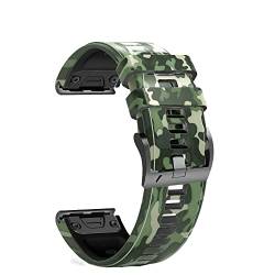 EZZON 22 x 26 mm Uhrenarmbänder für Garmin Fenix 7 7X 6 6X Pro 5 5X Plus 3HR Forerunner 935 Smartwatch, Silikonarmband, schnell und einfach anzubringen, 26mm Fenix 5X 5XPlus, Achat von EZZON