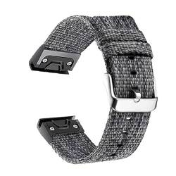 EZZON 26 x 22 mm Sport-Nylon-Uhrenarmband für Garmin 5X Smartwatch, einfache Passform, Schnellverschluss-Armband für Fenix 5, Fenix5 Plus, For Fenix 3 3HR, Achat von EZZON