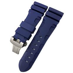 EZZON Gummi-Uhrenarmband, 22 mm, 24 mm, 26 mm, Silikon-Uhrenarmband für Panerai Submersible Luminor PAM wasserdichtes Armband, 26mm black buckle, Achat von EZZON