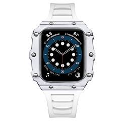 EZZON Kohlefaser-Modifikationsset für Apple Watch Band 8, 7, 45 mm, 41 mm, Gummi-Armband, Luxus-Hülle für iWatch Serie 6, 5, 4, SE, 44 mm, 40 mm, 44MM, Achat von EZZON