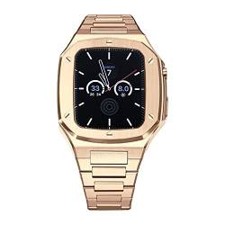 EZZON Modifikationsset für Apple Watch, 45 mm, 44 mm, Luxus-Metallgehäuse, Lünette, Edelstahlarmband für iWatch Serie 8, 7, 6, 5, 4, 42MM, Achat von EZZON