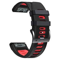 EZZON Silikon-Uhrenarmband für Garmin Fenix 6X 6 Pro 5X 5 Plus 3 HR Easyfit-Armband 22 26 mm Schnellverschluss-Armband-Ersatz, 26mm Fenix 6X 6XPro, Achat von EZZON