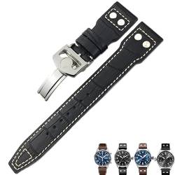 EZZON Uhrenarmband aus italienischem Rindsleder, für IWC Pilot Mark Portugieeser Portofino, 20 mm, 21 mm, 22 mm, 20 mm, Achat von EZZON