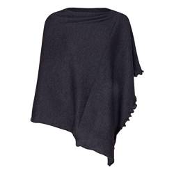 Eagle Products Damen-Strickponcho Helen aus Baumwolle & Kaschmir 70 x 130 cm (anthrazit) von Eagle Products