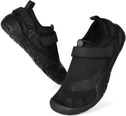 Eagsouni Barfußschuhe Herren Wassersportschuhe Damen Minimalschuhe rutschfest Fitnessschuhe Tragbar,Schwarz,Gr.39 von Eagsouni