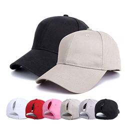 Earnmore Damen Baseball Cap - Pferdeschwanz Kappe Outdoor Mesh Basecap Retro Mützen Unisex Trucker Baseballkappe Hat Mit Zöpfen Loch Loop Hut Hohe Bun Herren von Earnmore