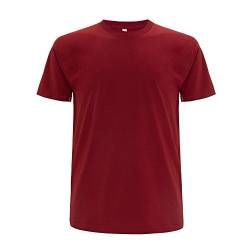 EarthPositive - Men's Organic T-Shirt/Dark Red, XXL von EarthPositive
