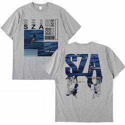 2023 Neue Musik Album SOS SZA Grafik Druck T-Shirt Männer Frauen Mode Vintage T-Shirts Hip Hop Harajuku T Shirt Tops Gray,M von East-hai-buy