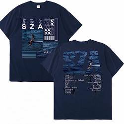 2023 Neue Musik Album SOS SZA Grafik Druck T-Shirt Männer Frauen Mode Vintage T-Shirts Hip Hop Harajuku T Shirt Tops Navy,M von East-hai-buy