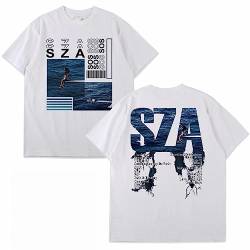 2023 Neue Musik Album SOS SZA Grafik Druck T-Shirt Männer Frauen Mode Vintage T-Shirts Hip Hop Harajuku T Shirt Tops White,M von East-hai-buy