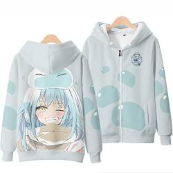 Anime That Time I Got Reincarnated As A Slime Hoodie Rimuru Tempest Cosplay Kostüm Unisex Jacke Mantel 3D Reißverschluss Kapuzen Sweatshirt Oberbekleidung von East-hai-buy