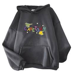 Cavetown Fan Print Hoodie Cartoon Lemon Boy Grafik Sweatshirt Männer Hoody Y2k Frauen Kawaii Fleece Pullover Dark Gray,L von East-hai-buy