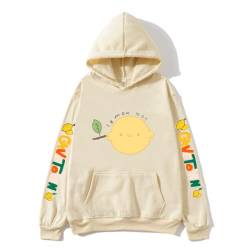 Cavetown Lemon Boy Hoodie Kawaii Cartoon Bedrucktes Sweatshirt Grafik Kleidung Lässiger Langarm Fleece Pullover Khaki,L von East-hai-buy