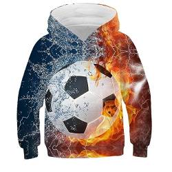 East-hai-buy Hoodies 3D-Druck Fußball Sweatshirts Jungen Mädchen Hoodie Mode Pullover Kinder Langarm Kleidung Mantel Geschenk color10,150 von East-hai-buy