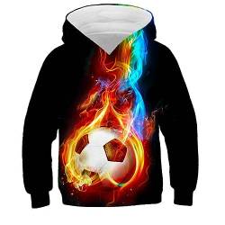 East-hai-buy Hoodies 3D-Druck Fußball Sweatshirts Jungen Mädchen Hoodie Mode Pullover Kinder Langarm Kleidung Mantel Geschenk color7,160 von East-hai-buy