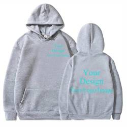 East-hai-buy Personalisierter Hoodie Benutzerdefinierte Sweatshirts Entwerfen Sie Ihre Eigenen Bilder/Logo Männer Frauen Harajuku Pullover Streetwear Familien Paar Geschenk color3,M von East-hai-buy