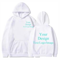 East-hai-buy Personalisierter Hoodie Benutzerdefinierte Sweatshirts Entwerfen Sie Ihre Eigenen Bilder/Logo Männer Frauen Harajuku Pullover Streetwear Familien Paar Geschenk color6,M von East-hai-buy