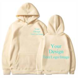 East-hai-buy Personalisierter Hoodie Benutzerdefinierte Sweatshirts Entwerfen Sie Ihre Eigenen Bilder/Logo Männer Frauen Harajuku Pullover Streetwear Familien Paar Geschenk color8,M von East-hai-buy