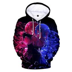 Re Zero Hoodie Japanischer Anime Kapuzenjacke Mantel Rem-ram Pullover Sweatshirt für Männer Frauen von East-hai-buy