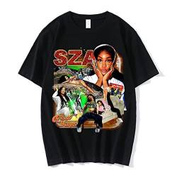 SZA T-Shirt Baumwolle Grafik Shirt Hip Hop Rapper 90er Vintage T-Shirts Männer Frauen Sommerkleidung Übergroße Streetwear 1,M von East-hai-buy
