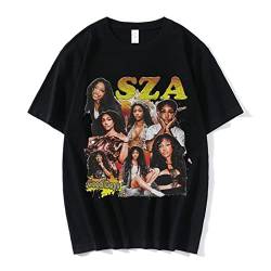 SZA T-Shirt Baumwolle Grafik Shirt Hip Hop Rapper 90er Vintage T-Shirts Männer Frauen Sommerkleidung Übergroße Streetwear 9,L von East-hai-buy