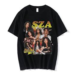 SZA T-Shirt Baumwolle Grafik Shirt Hip Hop Rapper 90er Vintage T-Shirts Männer Frauen Sommerkleidung Übergroße Streetwear 9,M von East-hai-buy