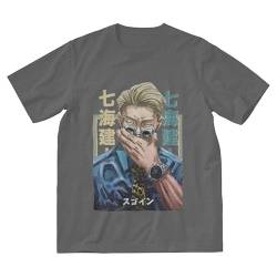 T-Shirts Männer Kurzarm Baumwoll Tshirts Nanami Kento Tee Shirts Top Neuheit T-Shirt Geschenk Dark Grey von East-hai-buy