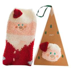 Korallenfleece-Socken - Warme, dicke, flauschige Socken,Plüschsocken für den Winter drinnen, bequeme Socken für Weihnachten, flauschige Damensocken Eastuy von Eastuy